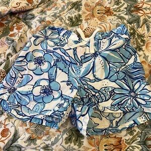 Lilly Pulitzer Blue / White Jubilee Shorts size 8